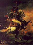  Theodore   Gericault Officer of the Hussars oil on canvas